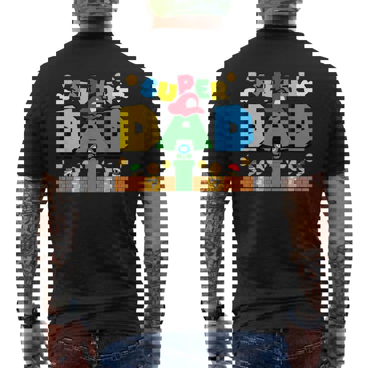 Super Gamer Dad Family Matching For Fathers Day Men's T-shirt Back Print