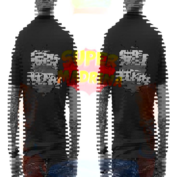 Super Madrina For Madrina De Bautizo Camiseta Hombre Estampado Espalda