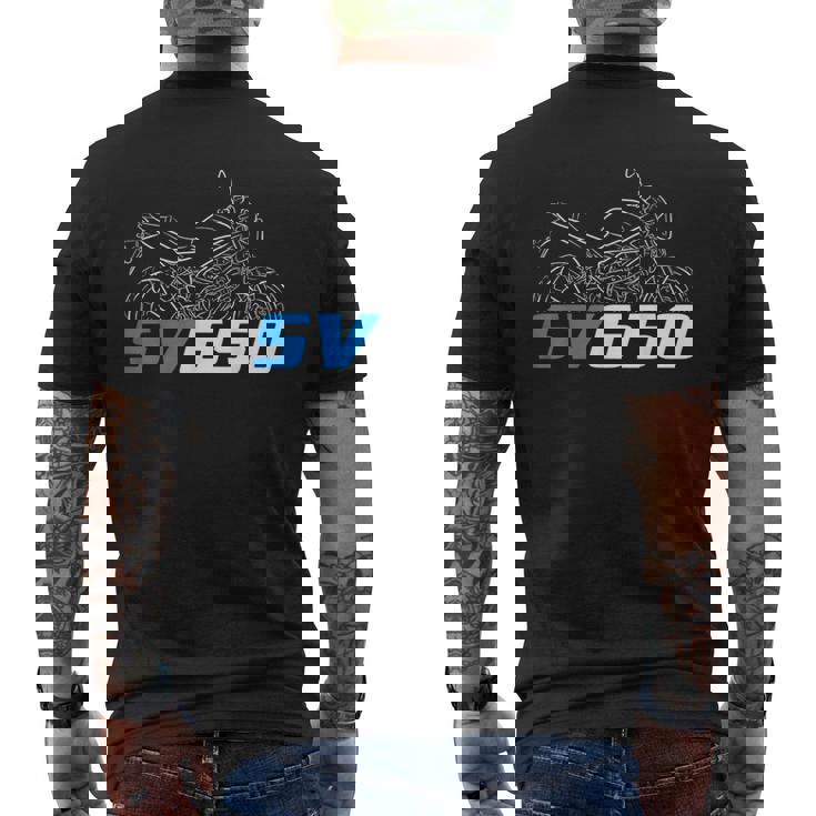 Sv650 2016-2025 ストリートバイクライダー、オートバイ用。 メンズTシャツ バックプリント