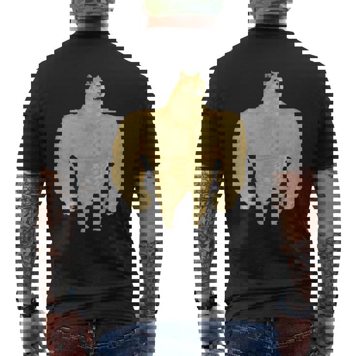 Swole Doge ミームギフトtシャツ メンズTシャツ バックプリント