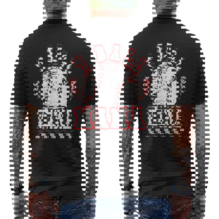 T-Ball ママ 試合の日 野球 ママ ソフトボール 選手 スポーツ メンズTシャツ バックプリント