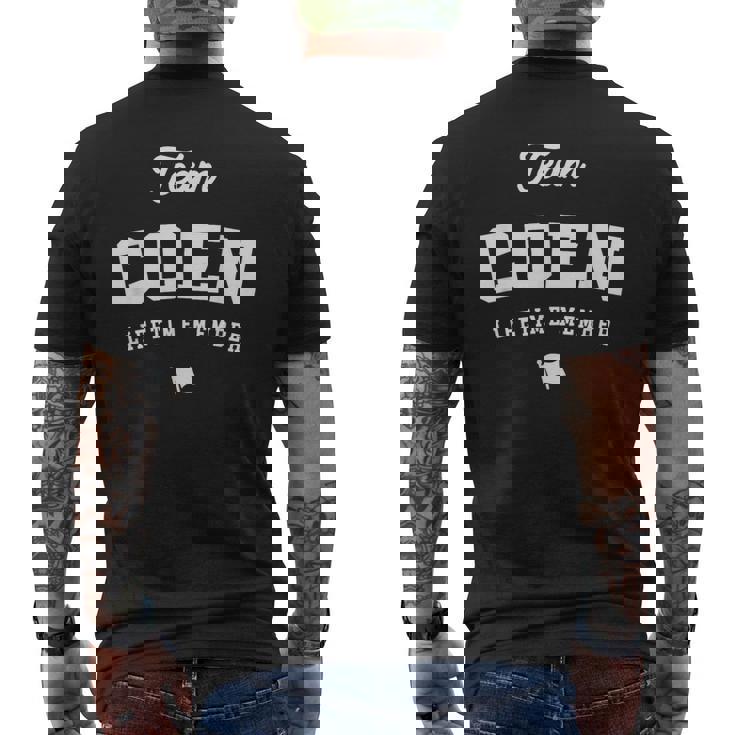 Team Coen ライフタイムメンバー 面白い名前 Coen メンズTシャツ バックプリント