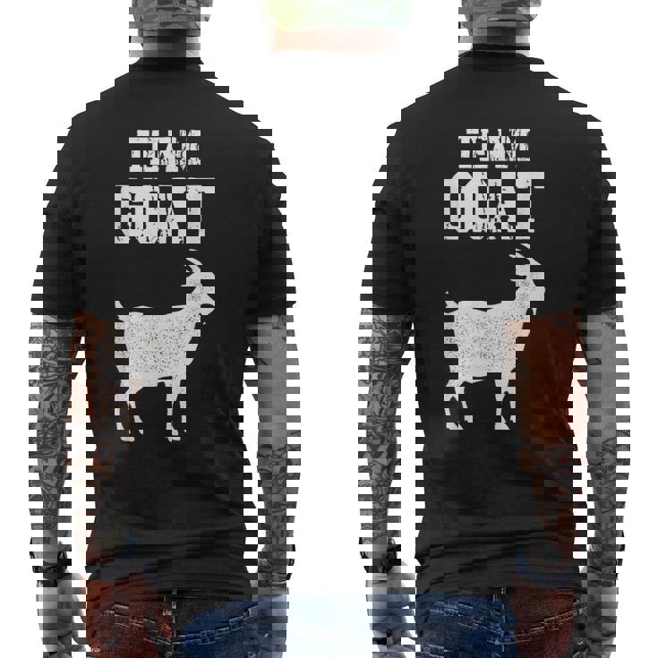 Team Goat Farm 動物 ヤギ好き メンズTシャツ バックプリント