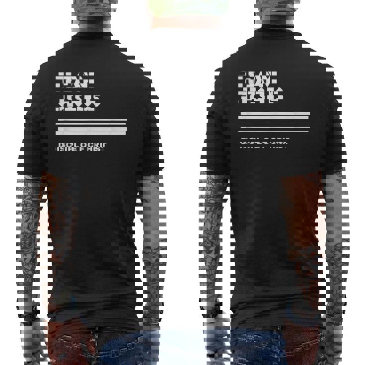 Team Jesus キリストの弟子 詩、聖書、キリスト教徒 メンズTシャツ バックプリント