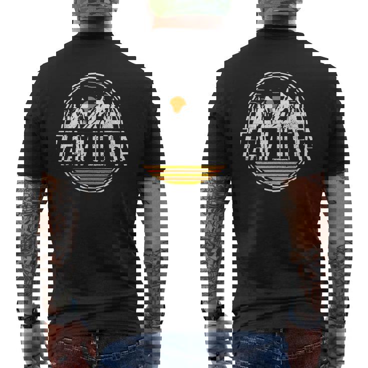 Team Ultra マイルクラブ ラン アドベンチャー フェル ウルトララン トレイルランニング メンズTシャツ バックプリント