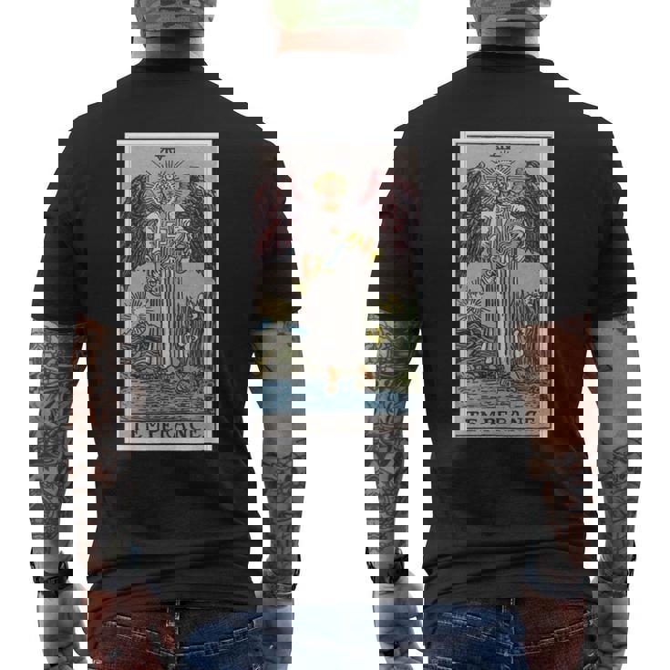 The Temperance タロットカード メンズTシャツ バックプリント