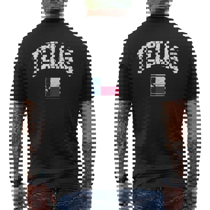 Texas Flag Of Texas Worn Classic メンズTシャツ バックプリント