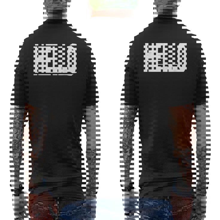 Thatays Hello シャツ こんにちはと言うデザイン メンズTシャツ バックプリント