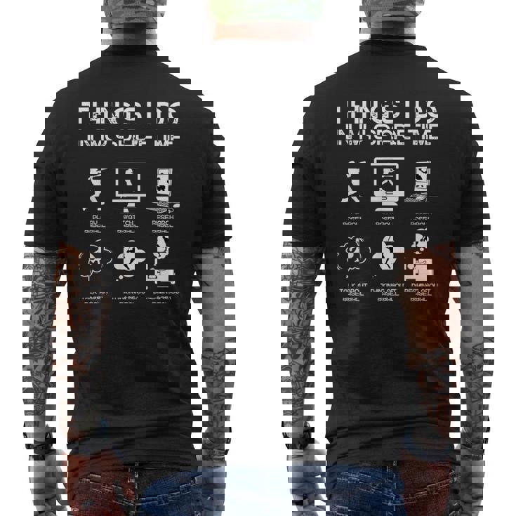 Things I Do In Mypare Time 面白い野球愛好家 メンズTシャツ バックプリント