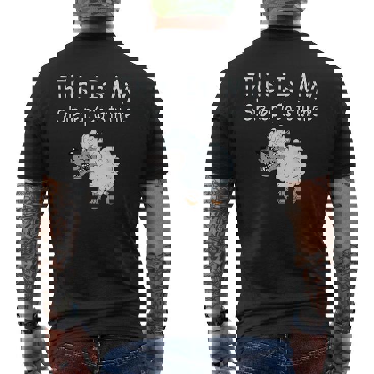 This Is Myheep Costume 羊の皮を被った狼 面白い羊 メンズTシャツ バックプリント
