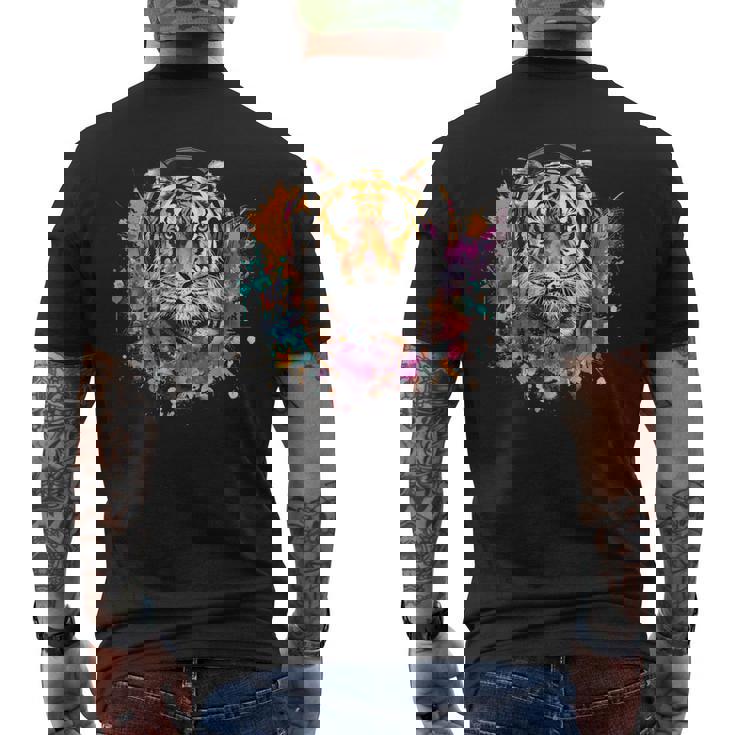 Tiger Dj テクノ アートワーク Edmミュージックヘッドフォン ビートメーカー メンズTシャツ バックプリント