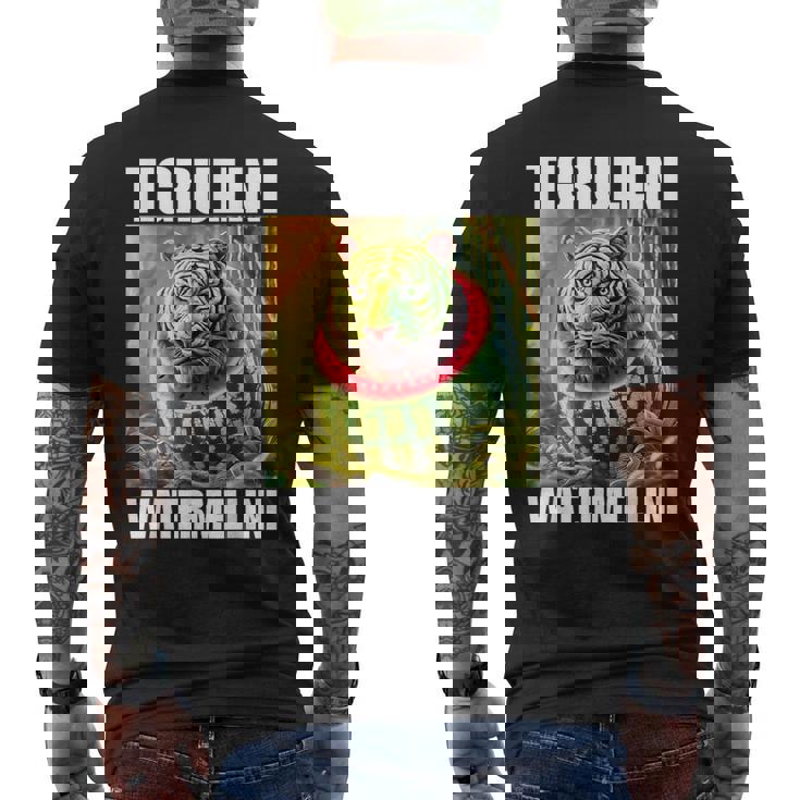 Tigrullini Watermellini イタリアンブレインロットミーム メンズTシャツ バックプリント