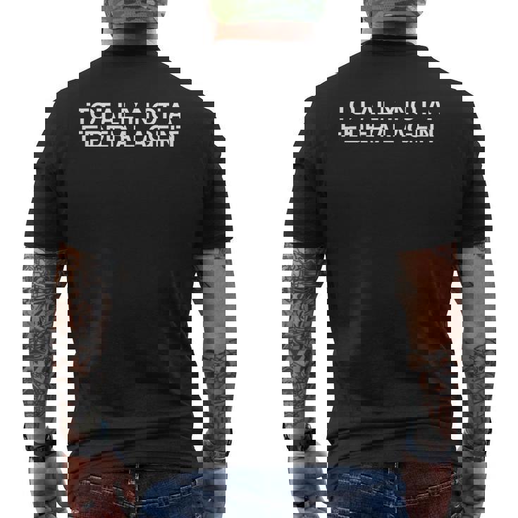 Totally Not A Federal Agent Y2k 面白い Cia Fbi ミーム ノベルティ メンズTシャツ バックプリント