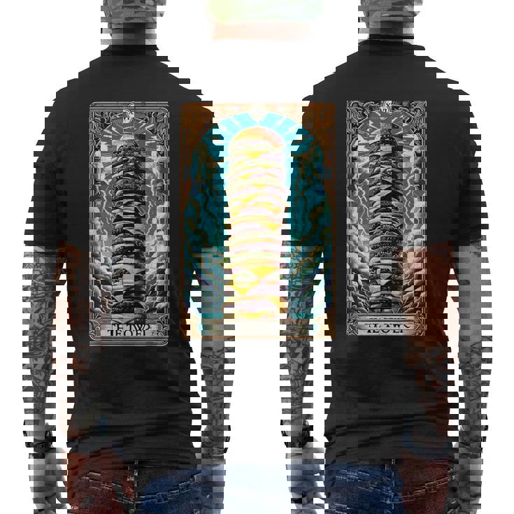 The Tower タロットカード バーガータワー ハンバーガー チーズバーガー メンズTシャツ バックプリント