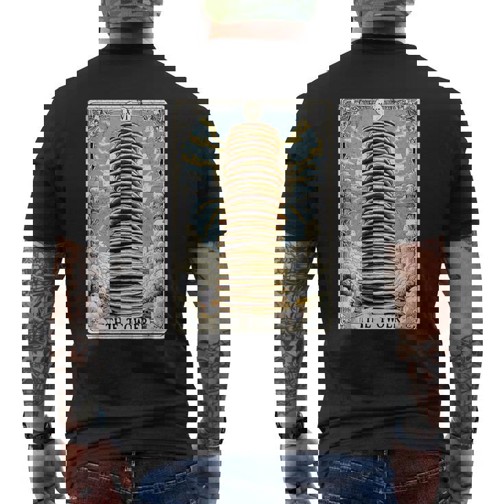 The Tower タロットカード パンケーキタワー 朝食 恋人 パンケーキ メンズTシャツ バックプリント