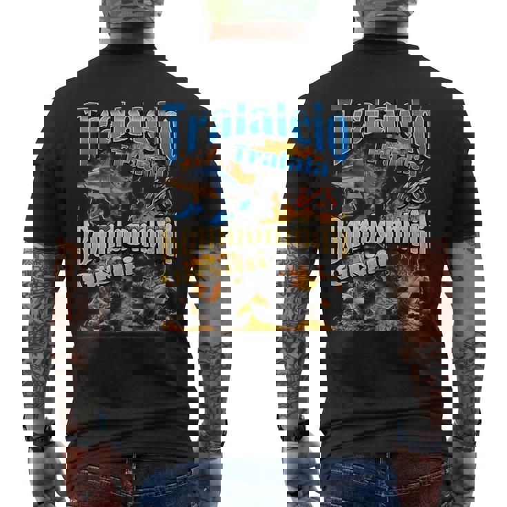 Tralalelos Bombombini Divertido Italiano Brainrot Meme Gráfico Camiseta Hombre Estampado Espalda