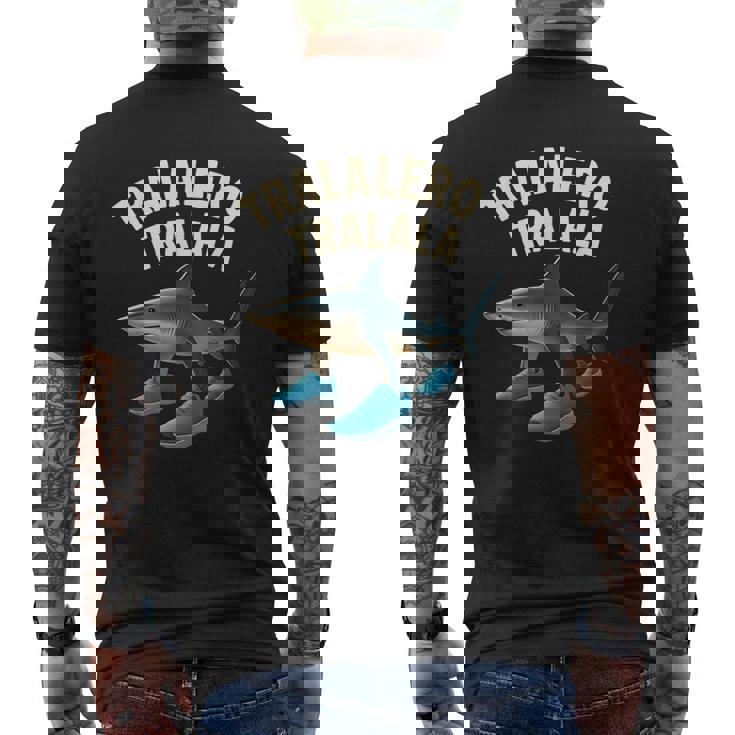 Tralalero Tralala イタリアンブレインロットミーム メンズTシャツ バックプリント