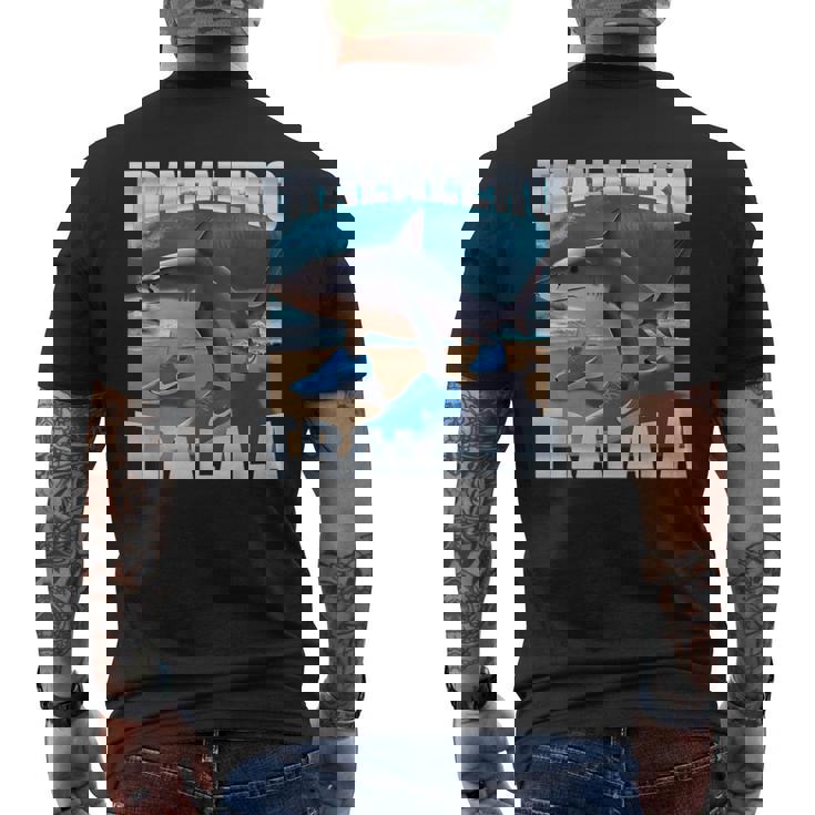 Tralalero Tralalahark Meme イタリアンブレインロットtシャツ メンズTシャツ バックプリント