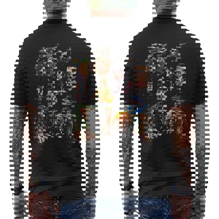 Tralalero トラララ ボンバルディーノ クロコディロ イタリアン ブレイン ミーム メンズTシャツ バックプリント