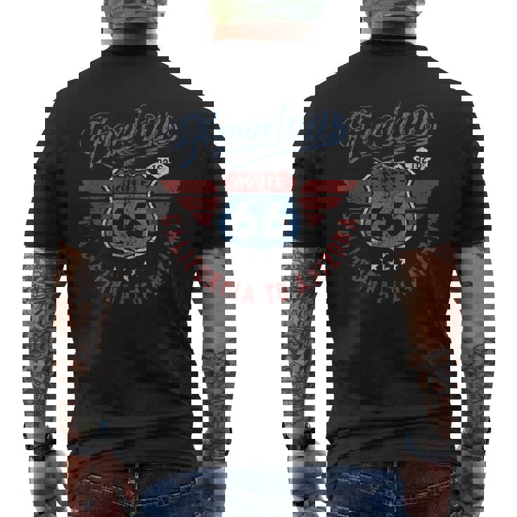 Trendy Route 66 Freedom California To Arizona 1926 メンズTシャツ バックプリント