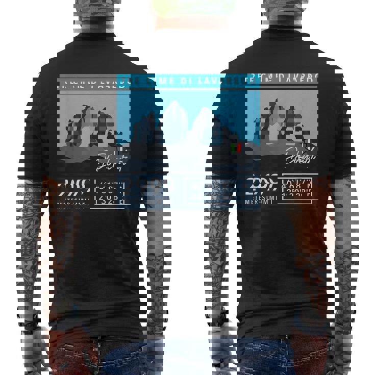 Tres Dolomitas De Peltre Tre Cime Di Lavaredoenderismo De Montaña Camiseta Hombre Estampado Espalda