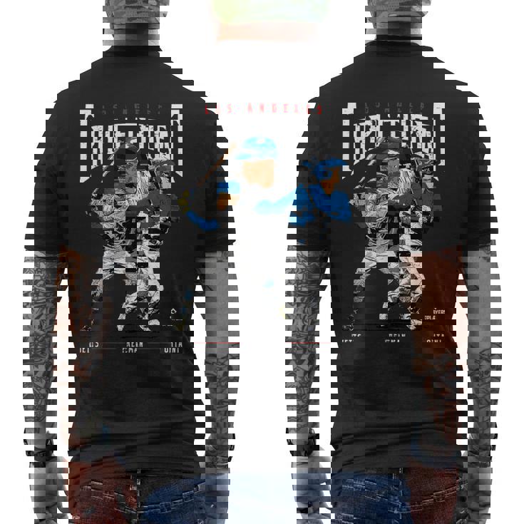 Triple Threat Ohtani Betts Freeman Los Angeles Mlbpa メンズTシャツ バックプリント