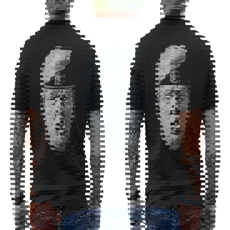 Trump Brain Anti-Trump メンズTシャツ バックプリント