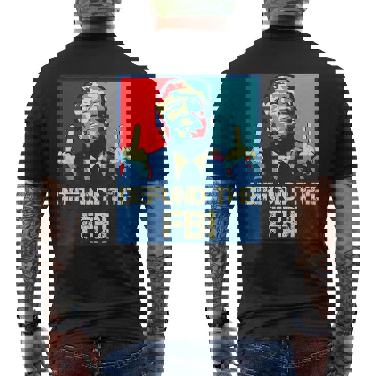 Trump Defund The Fbi ビンテージ プロトランプ 2024 愛国的 メンズTシャツ バックプリント