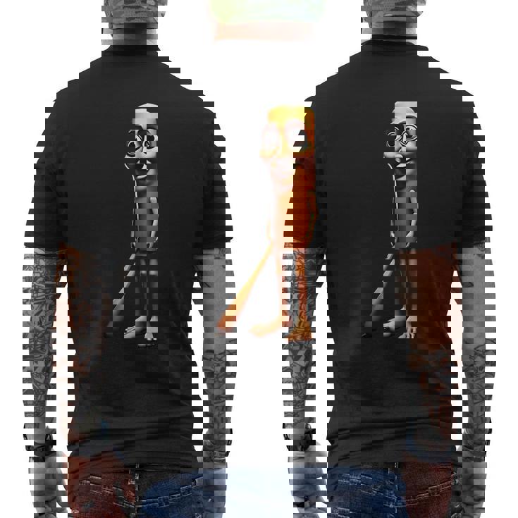 Tung Tung Tungahur-イタリアのブレインロットミーム メンズTシャツ バックプリント