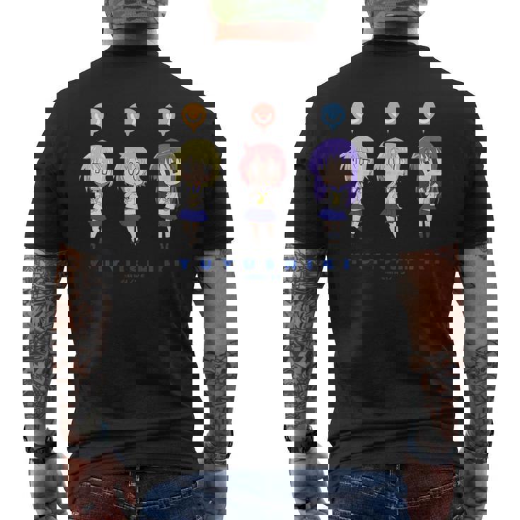 Tvアニメ「ゆゆ式」10周年記念 ＜ちびキャラデフォルメ＞ メンズTシャツ バックプリント