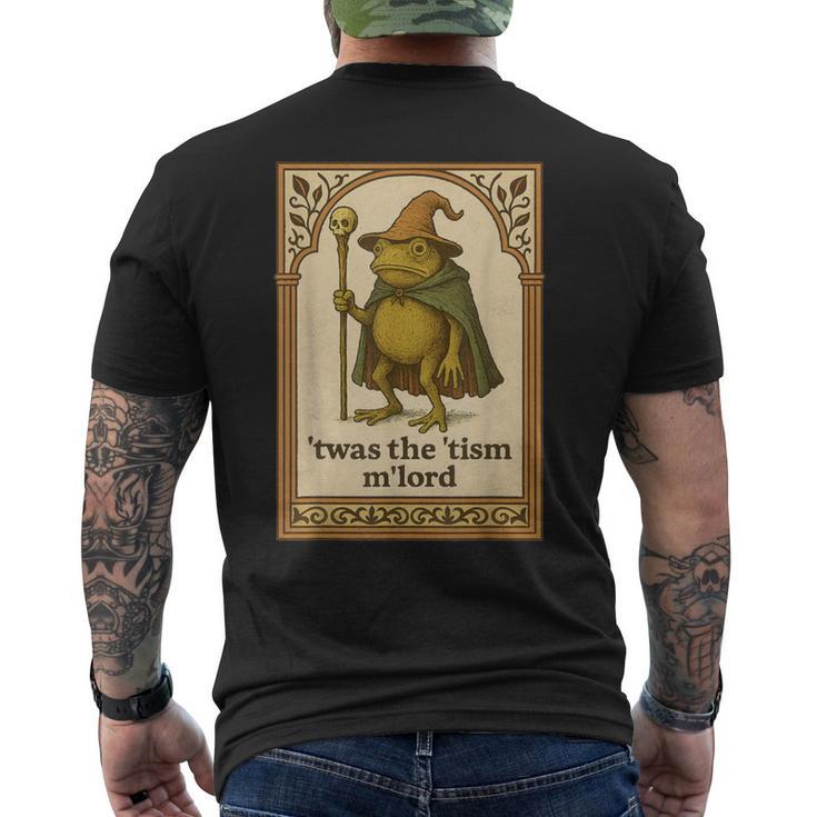 Twas The 'Tism M'lord Wizard Frog Autism Mens Men's T-shirt Back