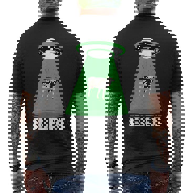 Ufo Cow Abduction Ufo Alien Abduction メンズTシャツ バックプリント