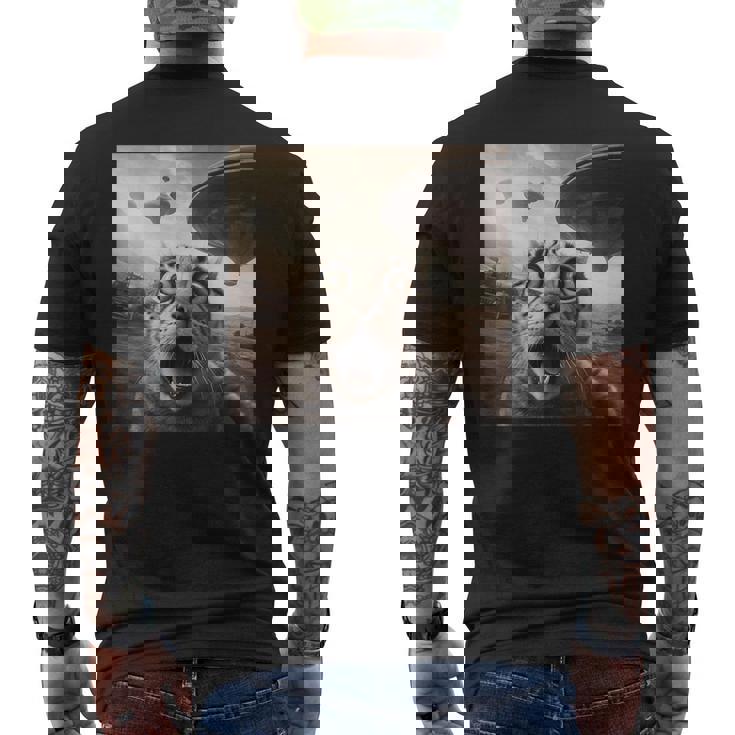 Ufo Extraterrestre Chat Amusantelfie Amoureux Des Chats Effrayésaisseaupatial Ovni T-shirt imprimé au dos