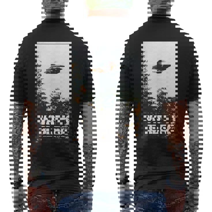 Ufoシャツ I Want To Believe Alien Ufotシャツ メンズTシャツ バックプリント