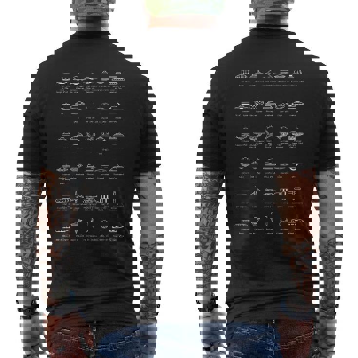 Ufoタイプ フライングソーサーモデル エイリアン宇宙ギフト メンズTシャツ バックプリント