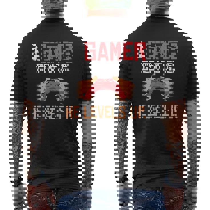 Un Gamer No Envejeceube De Nivel Lujuria Gaming Camiseta Hombre Estampado Espalda