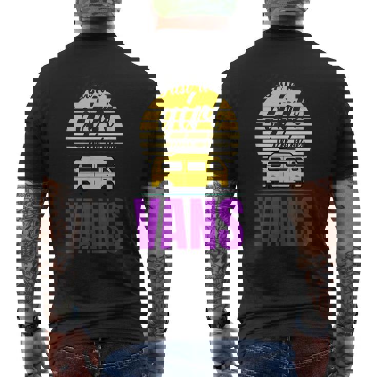 Van Life サンサーファーガールanlife バンを愛する少女 メンズTシャツ バックプリント