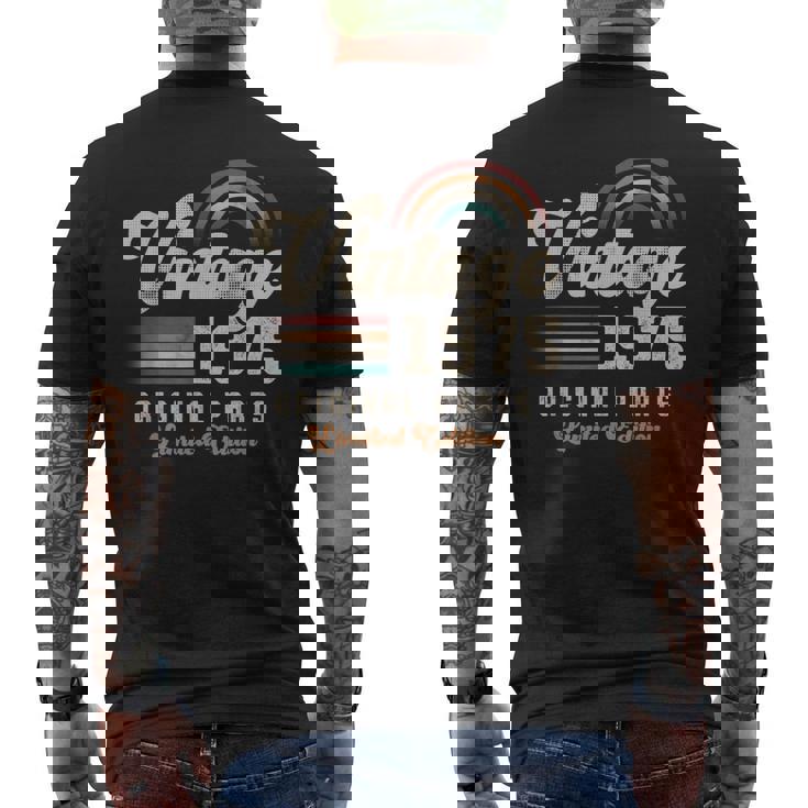 Vintage 1975 Cumpleaños Años 50 Retro Camiseta Hombre Estampado Espalda