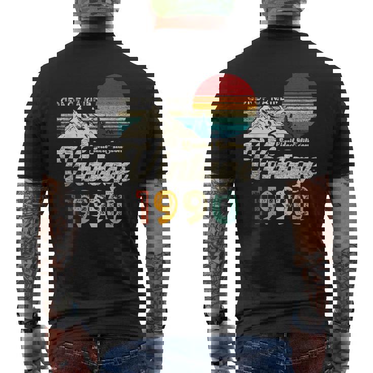 Vintage 1990 Montañas Águila Retro 35 Cumpleaños Camiseta Hombre Estampado Espalda