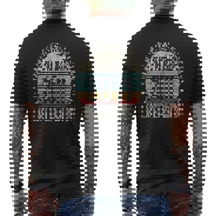 Vintage 2011 T For Retro 2011 Birthday メンズTシャツ バックプリント