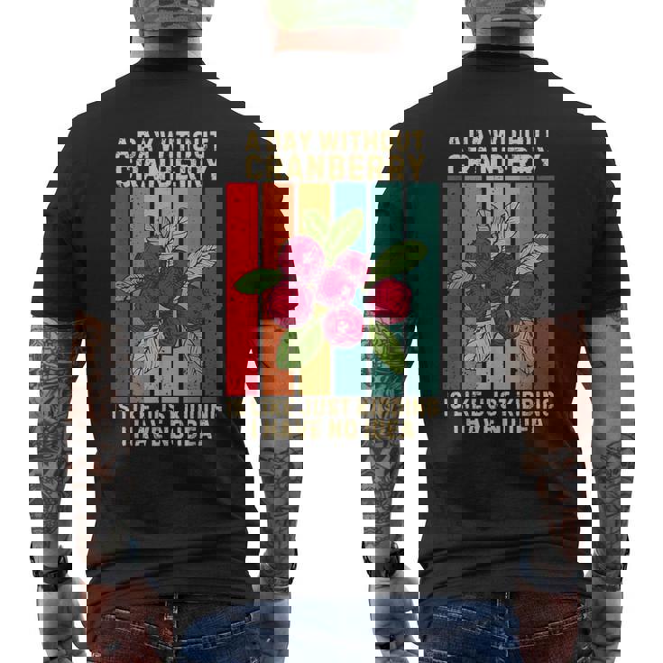 Vintage A Day Without Cranberry I Have No Idea クランベリー メンズTシャツ バックプリント