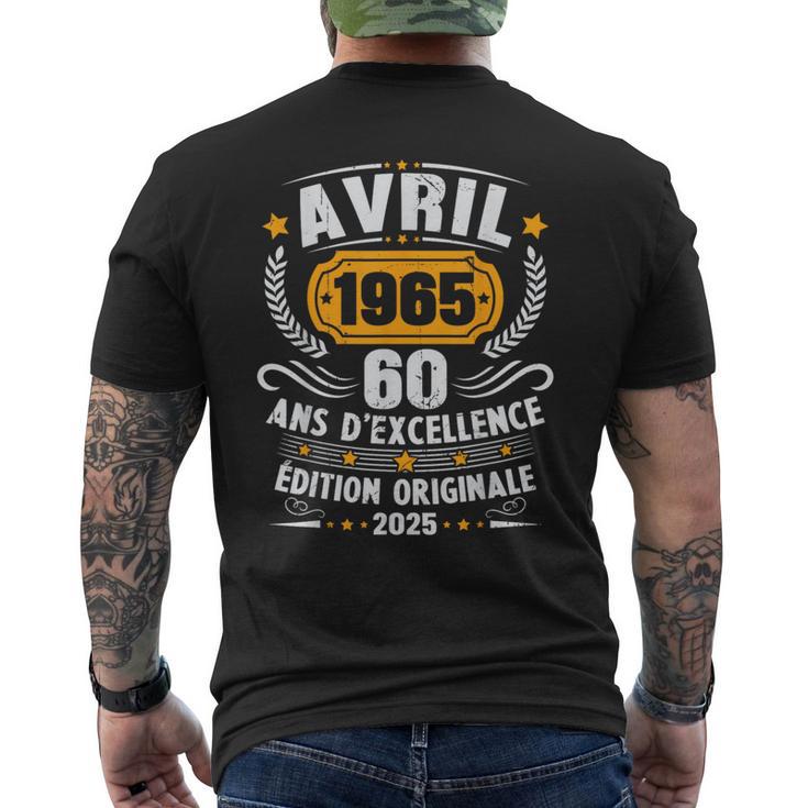 Débardeur Anniversaire 60 Ans Vintage Avril 1965 - Cadeau Fun Homme Ou Femme Né En 1965