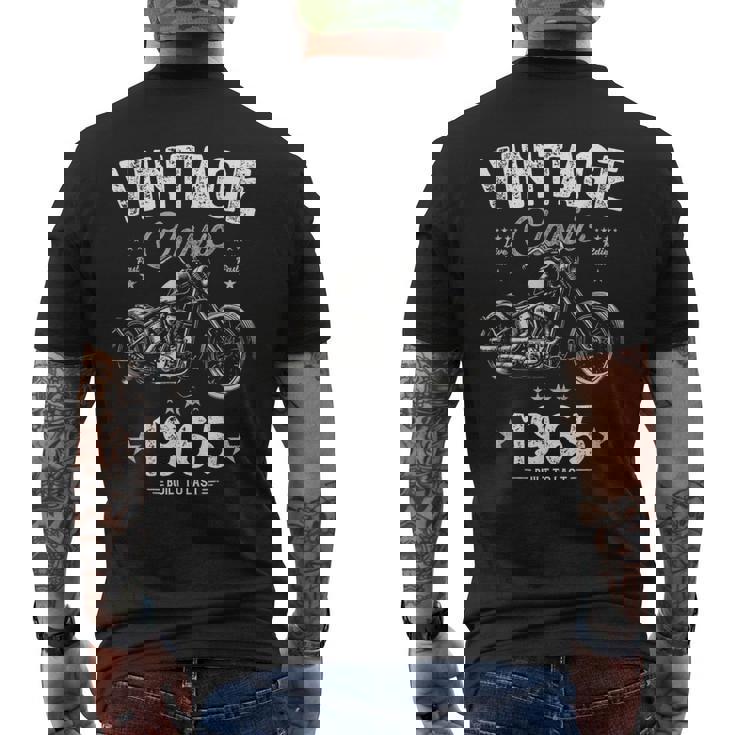 Vintage Born 1965 60Th Birthday クラシック レトロ バイク メンズTシャツ バックプリント