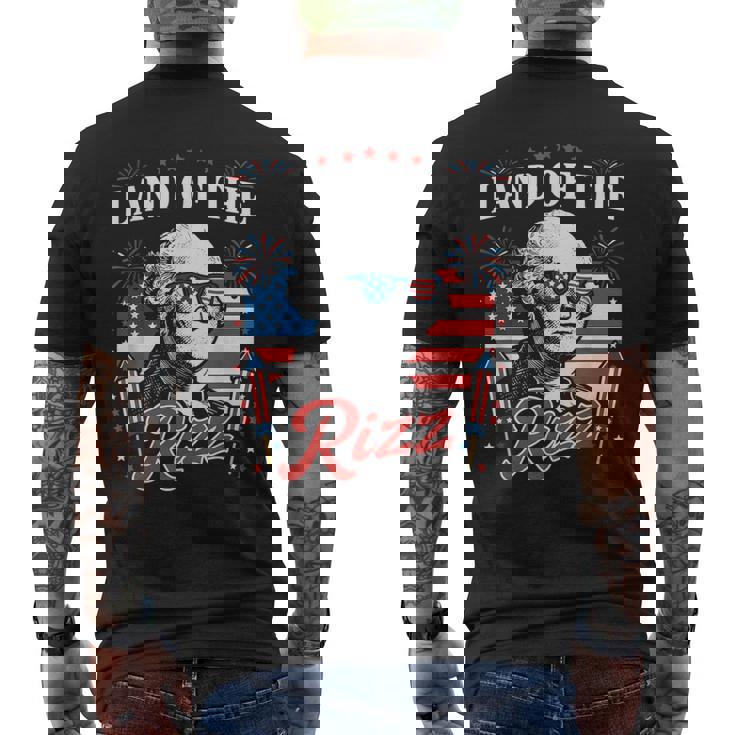 Vintage Land Of The Rizz 4Th Of July Men's T-shirt Back Print