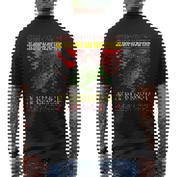 Vintage Los Horrores Nunca Terminan Rana Rana Horror Camiseta Hombre Estampado Espalda