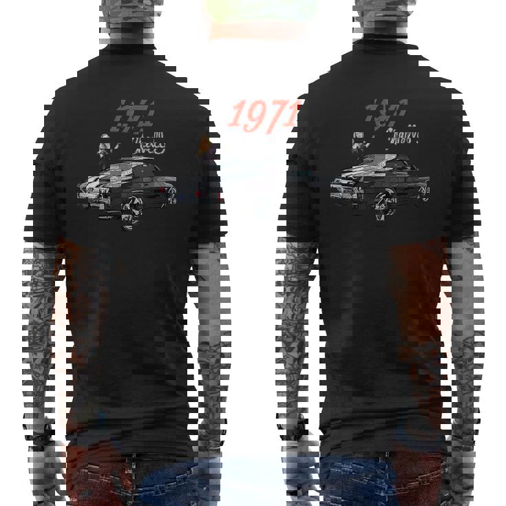 Vintage Muscle Cars Classic Cars 1977 Chevelle 1970年代 メンズTシャツ バックプリント