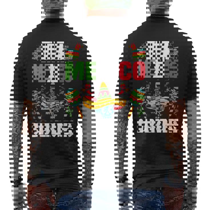 Viva Mexico Cabrones Ropa Divertida Para El Día De La Independencia Mexicana Camiseta Hombre Estampado Espalda