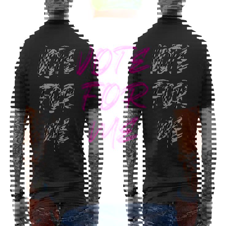 Vote For Me 選挙日 生徒会アパレル メンズTシャツ バックプリント