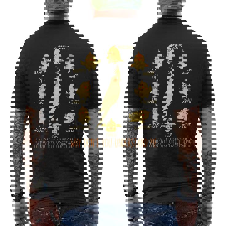 Why Don't You Understand Me オカメインコ メンズTシャツ バックプリント