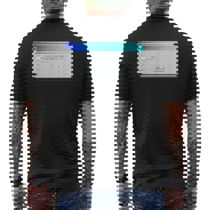 Windows 95 ヴィンテージ ヴェイパーウェーブ Windows 95 メンズTシャツ バックプリント